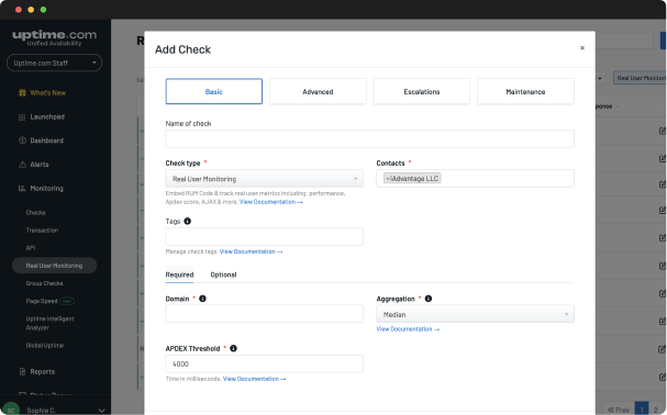 Detailed Configuration Summary for Precision Monitoring